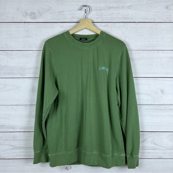 Vintage Stussy USA Made Embroidered Sweatshirt Small - Picture 1 of 6